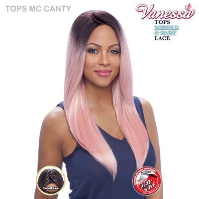 Vanessa Synthetic Hair Top Middle C-Side Swissilk Lace Front Part Wig - TOPS MC CANTY